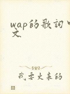 wap的歌词中文