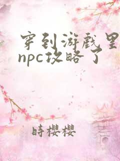 穿到游戏里面被npc攻略了