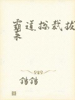 霸道总裁拔不出来