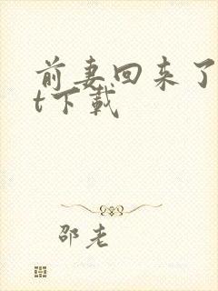 前妻回来了txt下载