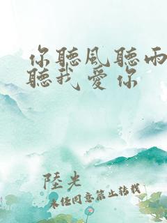 你听风听雨却不听我爱你