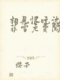 相见恨晚沈浩秦菲雪免费阅读