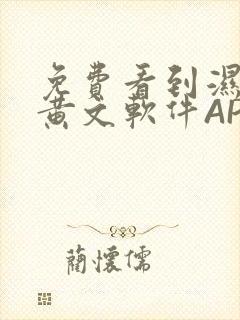 免费看到湿的小黄文软件APP