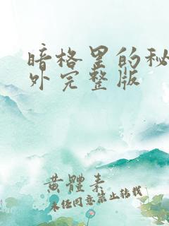 暗格里的秘密番外完整版