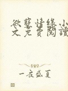 欲孽情缘小说全文免费阅读