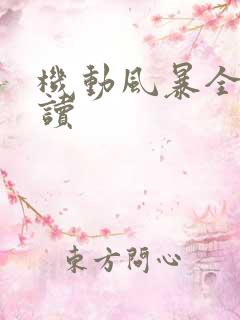 机动风暴全文阅读