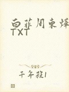 白菲周东烨小说TXT