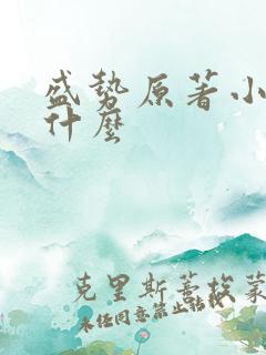 盛势原著小说叫什么