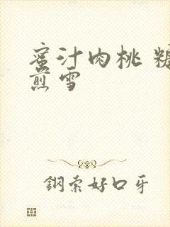 蜜汁肉桃 糖梨煎雪