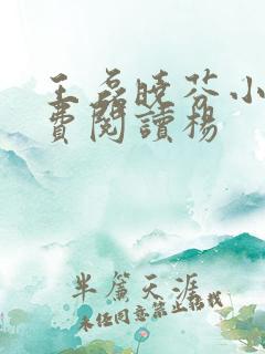 王磊晓芬小说免费阅读杨