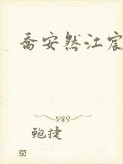 乔安然江宸小说