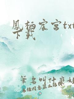 凤栖宸宫txt下载