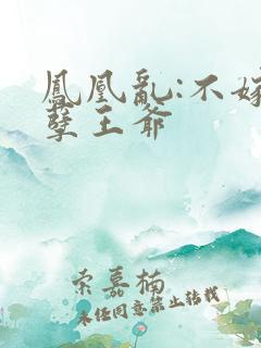 凤凰乱:不嫁妖孽王爷