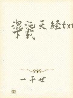 混沌天经txt下载