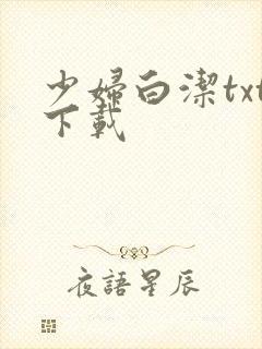 少妇白洁txt下载
