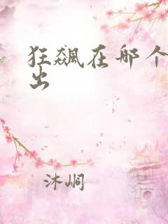 狂飙在哪个台播出