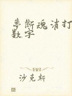 梦断魂消打三个数字