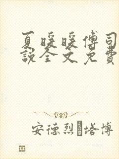 夏暖暖傅司寒小说全文免费阅读