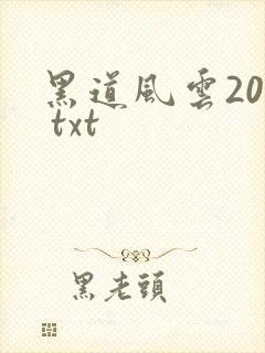 黑道风云20年 txt