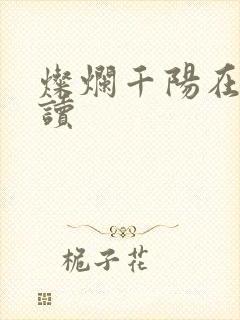 灿烂千阳在线阅读