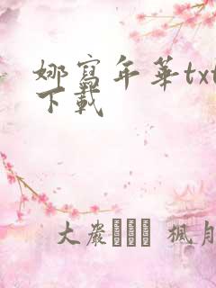 娜写年华txt下载