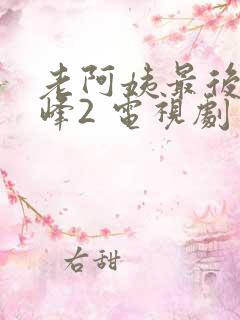 老阿姨最后的巅峰2 电视剧