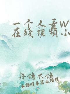 一个人看WWW在线视频小说