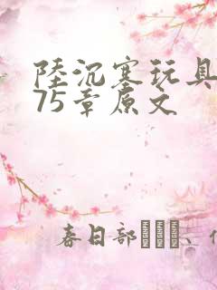 陆沉塞玩具高速75章原文