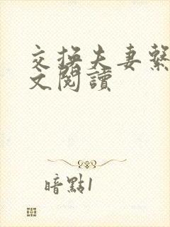 交换夫妻系列全文阅读