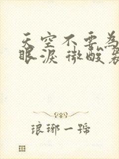 天空不要为我掉眼泪 微酸袅袅