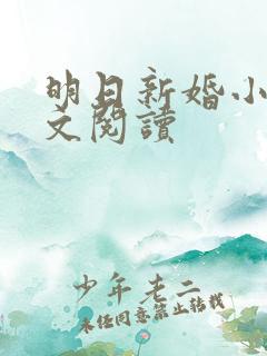 明日新婚小说全文阅读