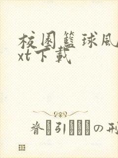 校园篮球风云txt下载