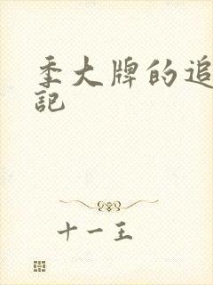 季大牌的追夫日记