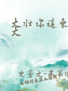 大壮你这东西真大