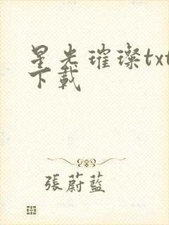 星光璀璨txt下载