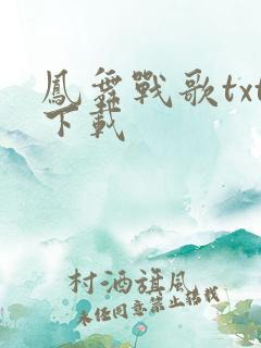 凤舞战歌txt下载