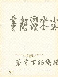 爱如潮水小说免费阅读全集