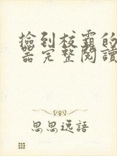 捡到校霸的控制器完整阅读