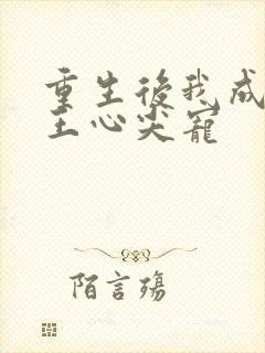 重生后我成了傻王心尖宠