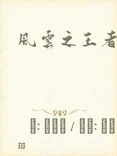 风云之王者人生