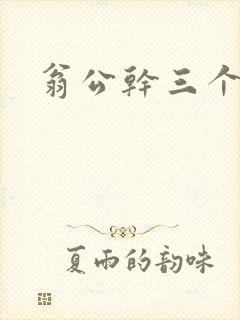 翁公干三个熄妇