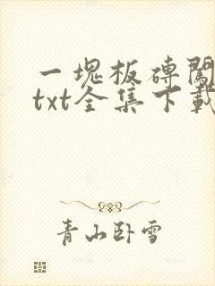 一块板砖闯仙界txt全集下载