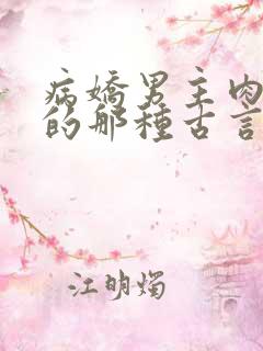 病娇男主肉超多的那种古言