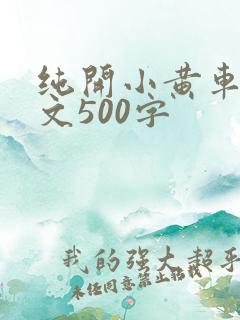 纯开小黄车小短文500字