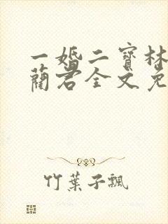 一婚二宝林羞寒蔺君全文免费阅读小说