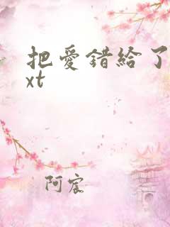 把爱错给了你txt