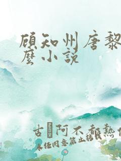 顾知州唐黎叫什么小说