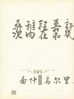 桑稚段嘉许第一次肉在第几章