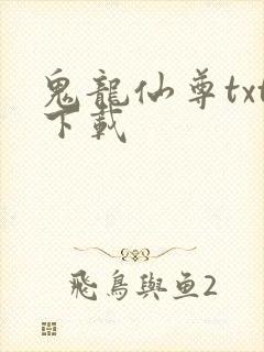 鬼龙仙尊txt下载
