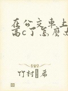 在公交车上弄到高c了怎么办